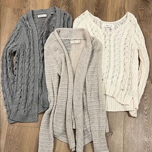 3- Abercrombie and Fitch sweaters - size medium